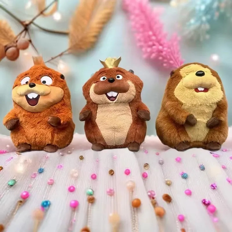 2026D Anime Hoppers Plush Cute King Georges Tom Lizard Plush Soft Stuffed Animal Beaver Plushie Doll Toy Birthday Gift  Kid